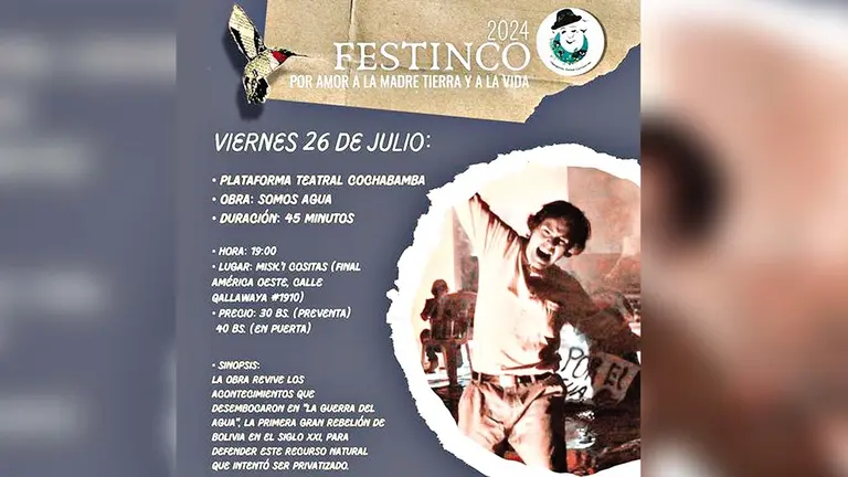 Obra de Festinco 2024, Somos Agua./ FACEBBOK