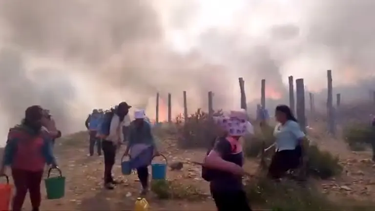 Pocona: luego de 3 d&iacute;as, logran controlar incendio de magnitud ./ FOTO CAPTURA RKC