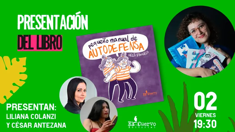 Afiche promocional de la presentaci&oacute;n del libro Manual de Autodefensa. Cortes&iacute;a