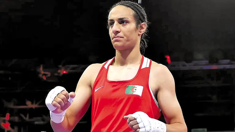 La argelina Imane Khelif, luego de su victoria./ GETTY IMAGES