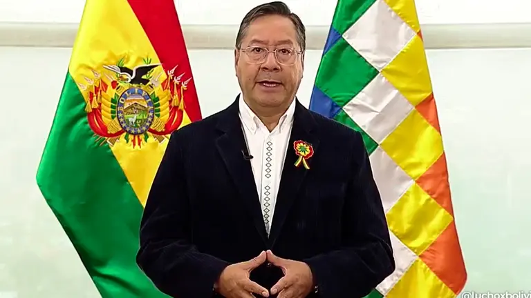 Luis Arce, en el mensaje difundido en sus redes sociales./ LUCHO ARCE