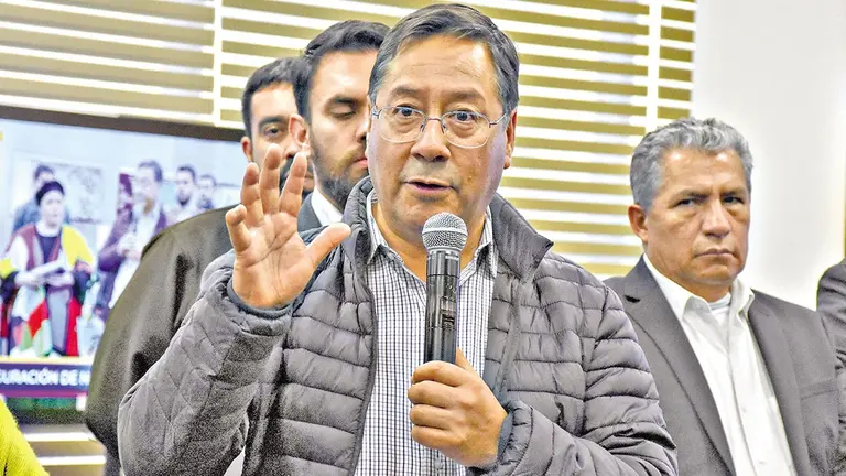 El presidente Luis Arce, en un acto pasado./ ARCHIVO