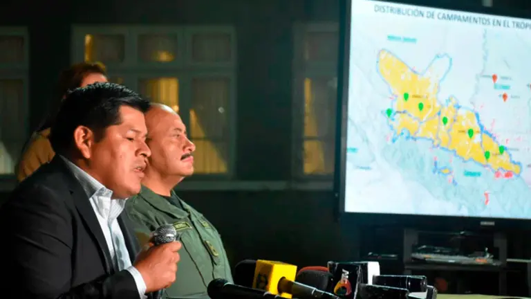 El viceministro de Defensa Social y Sustancias Controladas, Jaime Mamani. RRSS