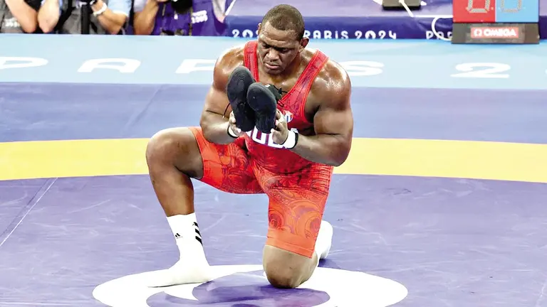 Mijaín López cinco veces ganador del oro olímpico. / PARÍS 2024