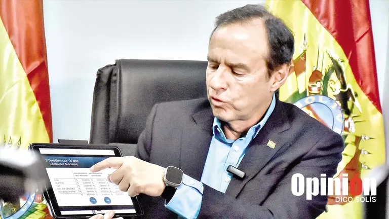 El exmandatario Jorge Tuto Quiroga, este 13 de agosto./ DICO SOL&Iacute;S
