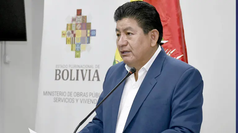 El ministro de Obras Públicas, Servicios y Vivienda Edgar Montaño./ APG
