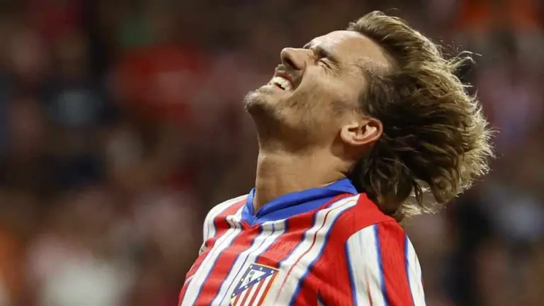 Griezmann lamenta una oportunidad fallida en el empate del Atl&eacute;tico frente al Espanyol. ESPN FANS.
