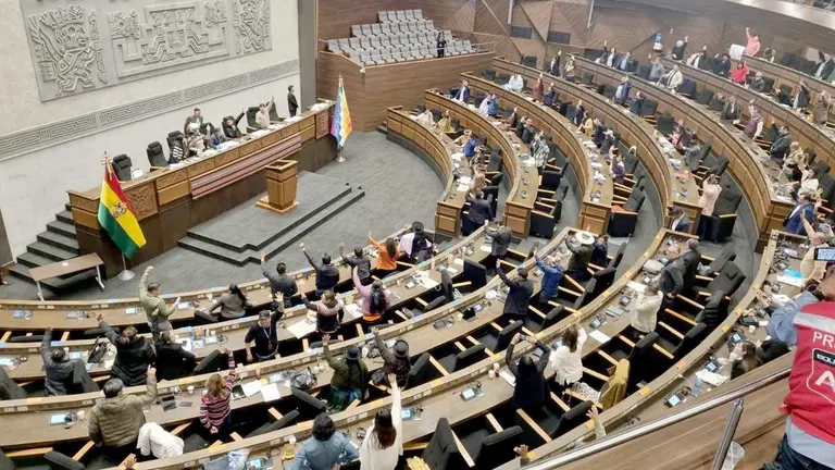 Sesión del pleno del Legislativo./ ERBOL