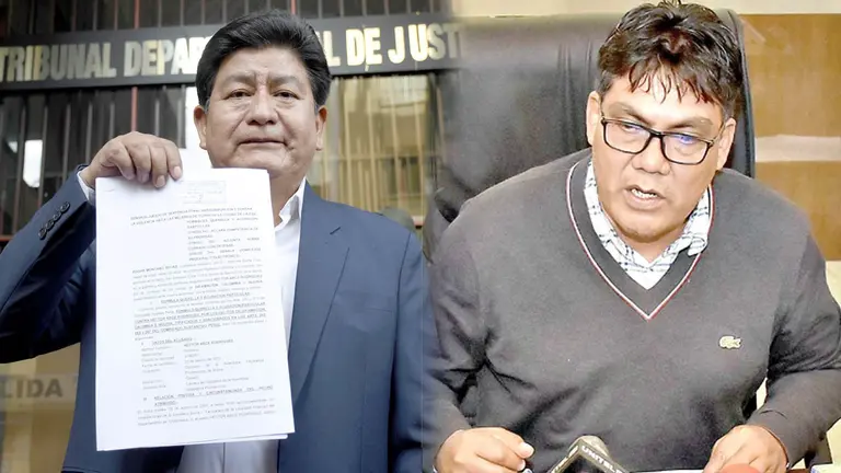 El ministro de Obras P&uacute;blicas, &Eacute;dgar Monta&ntilde;o y el diputado &ldquo;radical&rdquo; H&eacute;ctor Arce./ APG-ARCHIVO