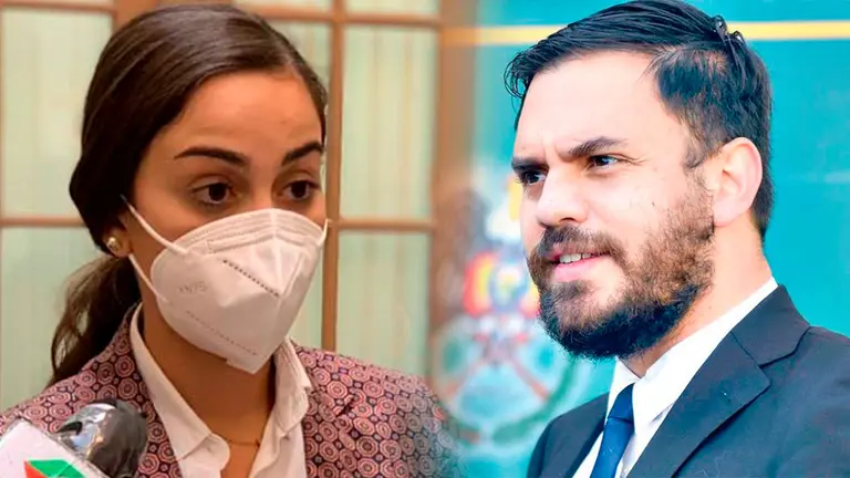 La diputada de Comunidad Ciudadana Luisa Nayar junto a una fotograf&iacute;a del ministro Eduardo del Castillo. Comp OPINI&Oacute;N