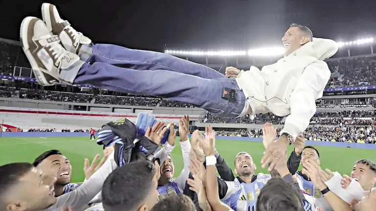Di María en despedida con su Selección. / AFA