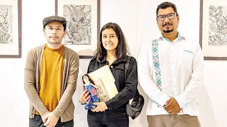 Artistas expositores de la muestra &lsquo;Impronta Boliviana&rsquo; en San Jos&eacute; Iturbide./ CASA DE CULTURA SAN JOS&Eacute; ITURBIDE