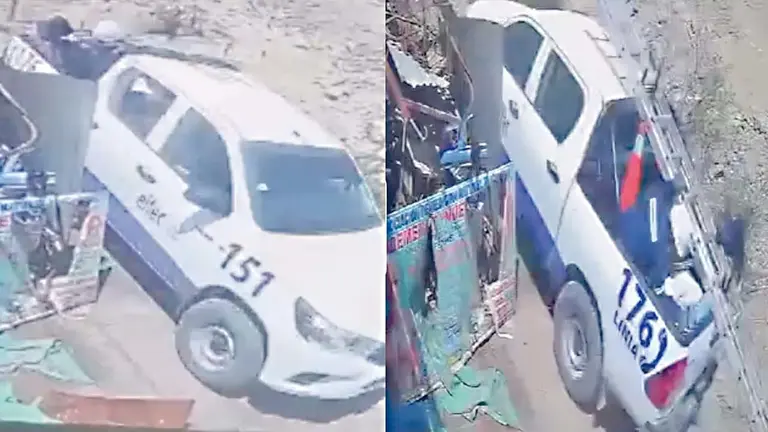 La camioneta en la que se trasladan los delincuentes./ CORTES&Iacute;A