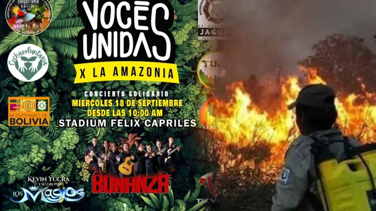 Concierto ben&eacute;fico "Voces unidas por la Amazon&iacute;a" (i) a favor de los afectados por los incendios (d). COMPOSICI&Oacute;N OPINI&Oacute;N