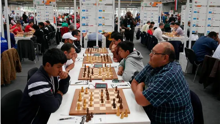 El equipo masculino contra Nicaragua, en el evento. FIDE AM&Eacute;RICA
