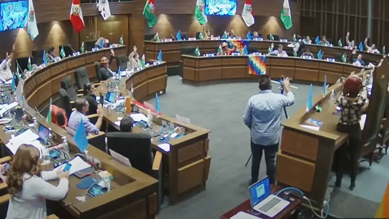 La Cámara de Senadores en sesiones pasadas. ERBOL