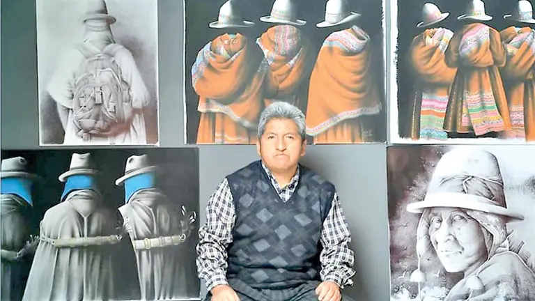El artista pace&ntilde;o Eusebio Choque./ RRSS, GALER&Iacute;A DE ARTE BOLIVIANO