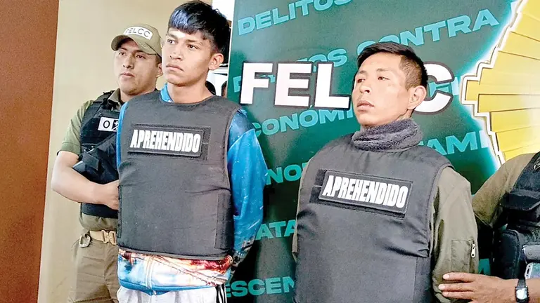 Dylan Fernando R.G. y Lismar Antonio S.A., sindicados por robo agravado./ MARIELA COSS&Iacute;O