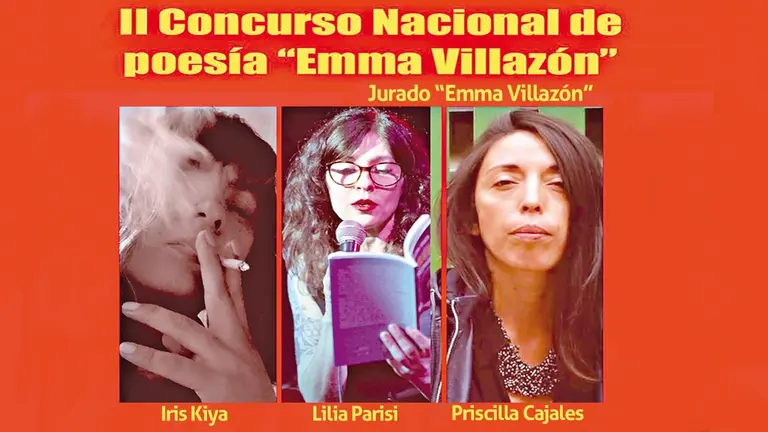 P&oacute;ster promocional de la convocatoria y el Concurso de Poes&iacute;a &lsquo;Emma Villaz&oacute;n&rsquo;./ RRSS, YERBA MALA CARTONERA