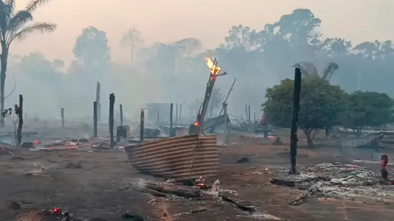 Imagen de los incendios en Riberalta. RRSS