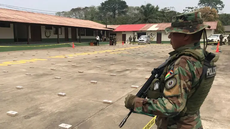 Droga encontrada en Cochabamba, en un operativo. ABI