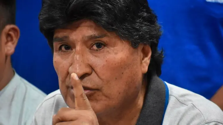 El expresidente Evo Morales en conferencia de prensa./ NO&Eacute; PORTUGAL