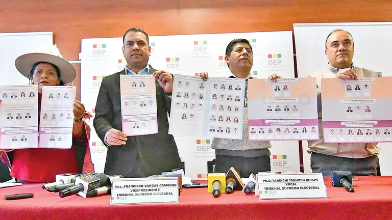 Las boletas que se usar&aacute;n en las Judiciales de diciembre./ APG