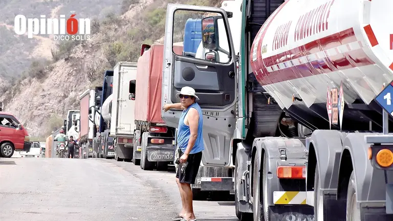 Un punto de bloqueo, en la zona de Parotani./ DICO SOL&Iacute;S