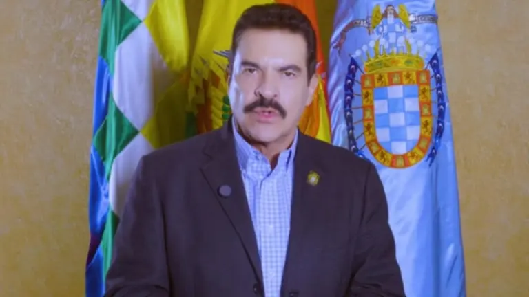 El alcalde Manfred Reyes Villa brinda un mensaje ante los bloqueos reportados en Cochabamba. CAPTURA DE PANTALLA