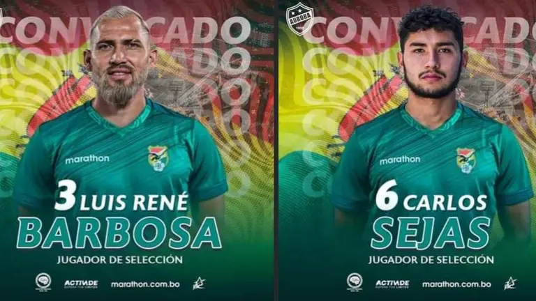 René Barbosa y Carlos Sejas de Aurora son convocados con la 'Verde'. CLUB AURORA.