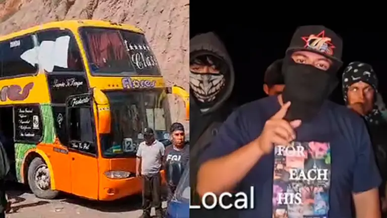 Encapuchados indicaron que insistten con bloquear. TOMADA DE ERBOL