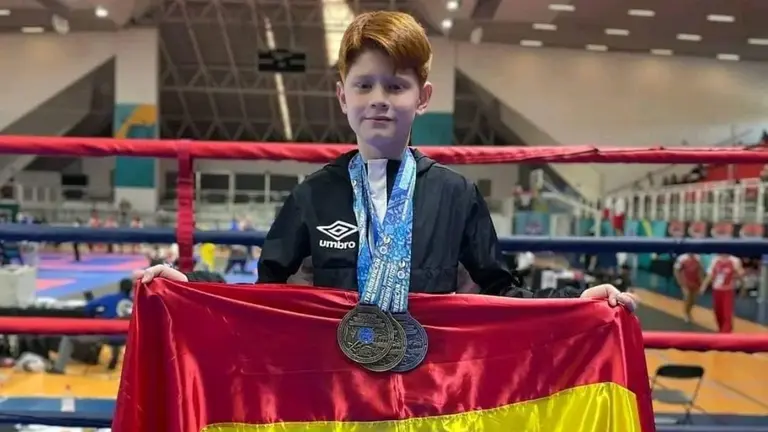 Josu&eacute; Castedo, atleta boliviano que a sus 10 a&ntilde;os gan&oacute; 2 medallas de oro en el Panamericano de Chile. Instagram de Josu&eacute; Castedo.