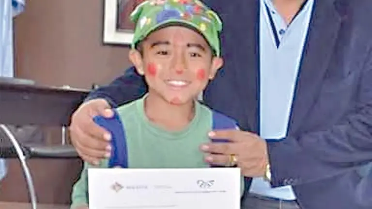 El ni&ntilde;o Marquitos, conocido como payasito Pintito./ CORTES&Iacute;A