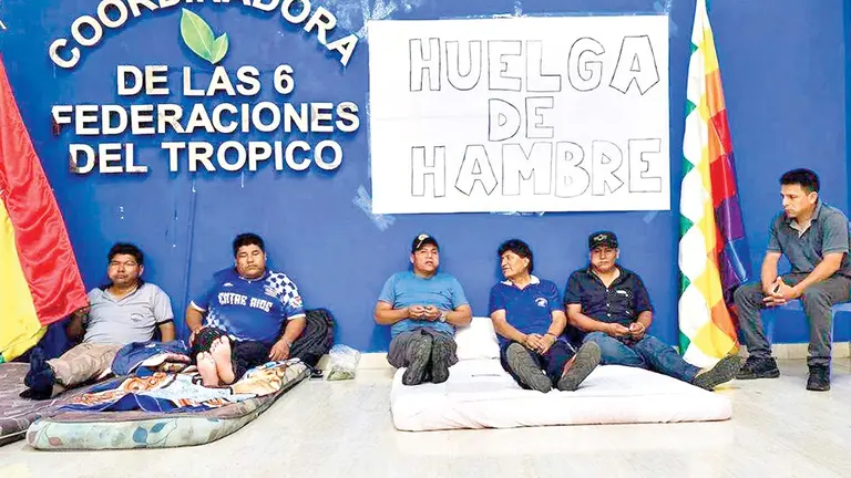 El expresidente Evo Morales cumple su tercer d&iacute;a de huelga de hambre en el Tr&oacute;pico./ BOLIVIA.COM