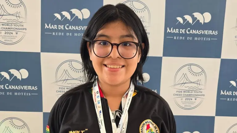 Nicole Mollo, ganadora de la medalla de bronce en Brasil. PASI&Oacute;N POR EL AJEDREZ.