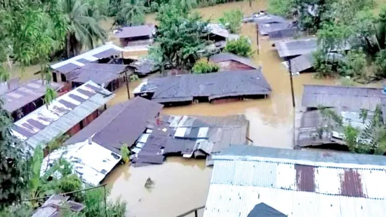 Las lluvias han afectado a 100 mil personas en el Choc&oacute;, en el oeste de Colombia./ RRSS