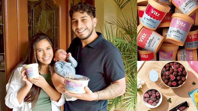 Los esposo Sabrina Ardaya y Esteban Tabares, se encargaron de asegurar "felicidad en cada bocado"./ CORTESÍA