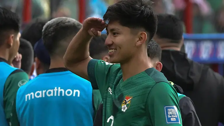 Miguel Terceros, tras su gol de hoy./ APG