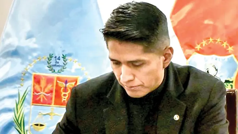 El senador Andr&oacute;nico Rodr&iacute;guez, durante la promulgaci&oacute;n de la Ley 075./ APG