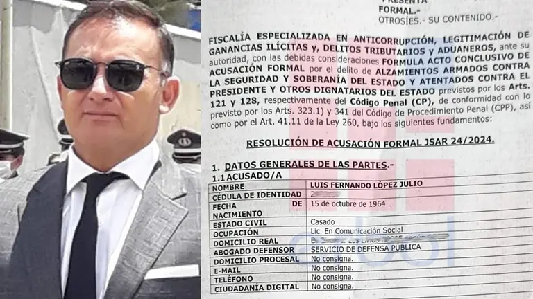 El exministro de Defensa, Luis Fernando López, ejerció como ministro durante el gobierno de Jeanine Añez./ ERBOL