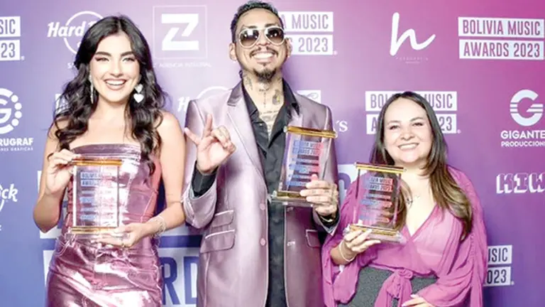 M&uacute;sicos ganadores de la edici&oacute;n 2023 de los Bolivia Music Awards./ RRSS, BOLIVIA MUSIC