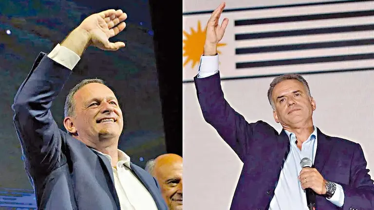 Los candidatos uruguayos Yamand&uacute; Orsi y &Aacute;lvaro Delgado./ LA REP&Uacute;BLICA