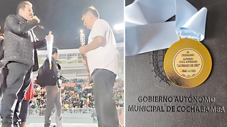 Alfredo Coca durante el acto de distinción con la Orden del Sol de Septiembre 2024./ RRSS, ALFREDO COCA-CORTESÍA