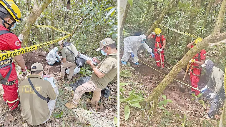 Hallan el cuerpo de Cristhian Cruz, quinto asesinado en Pucamayu, Cochabamba./ POLIC&Iacute;A