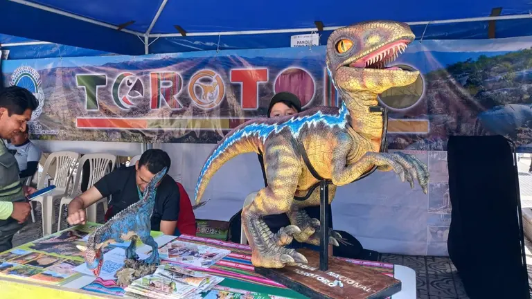 El stand del municipio de Toro Toro en la Feria de Turismo, el 29 de noviembre. ANDREA SILES