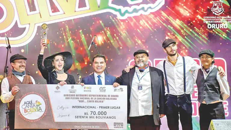 Ganadores del Festival &lsquo;Aquí Canta Bolivia&rsquo; 2024. / RRSS, G.A.D.O.