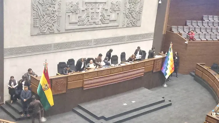 Incidencias en la sesión de la Asamblea Legislativa Plurinacional. / ERBOL
