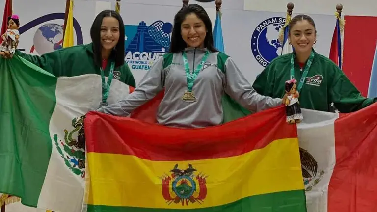 Camila Rivero conquista el oro en el Mundial Junior de Racquetball 2024. FACEBOOK CAMILA RIVERO.