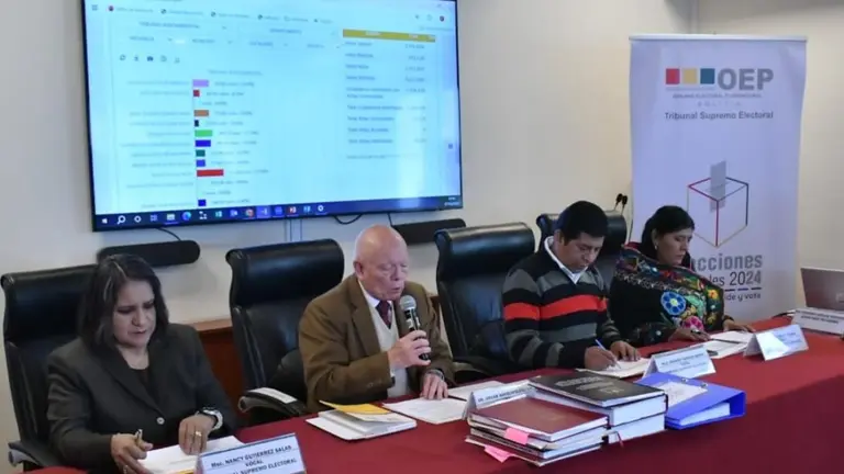 La Sala Plena del Tribunal Supremo Electoral (TSE). APG