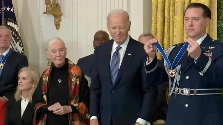 El presidente de Estados Unidos en la ceremonia. RRSS